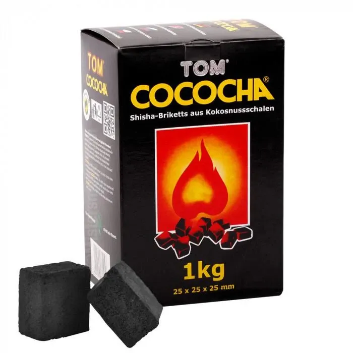 Tom Cococha Yellow Coconut Hookah Сharcoal - 1 kg (72 pcs.)