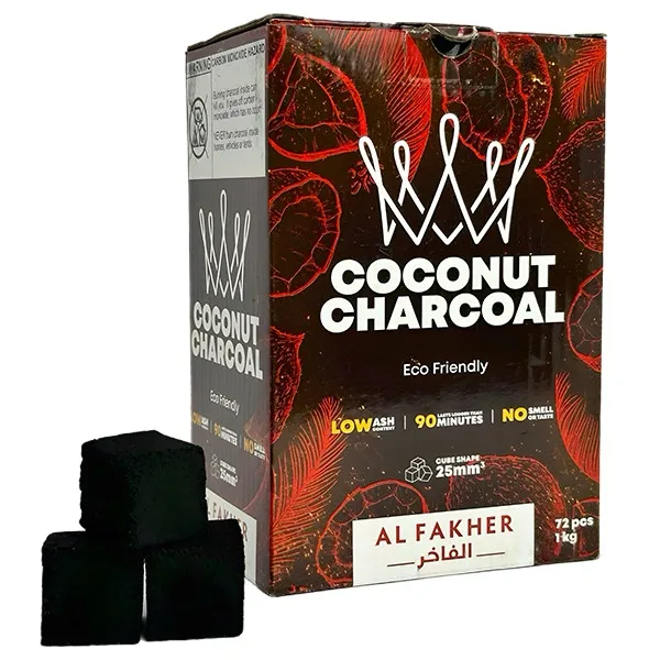Al Fakher Coconut Hookah Charcoal - 1 kg (72 pcs.)