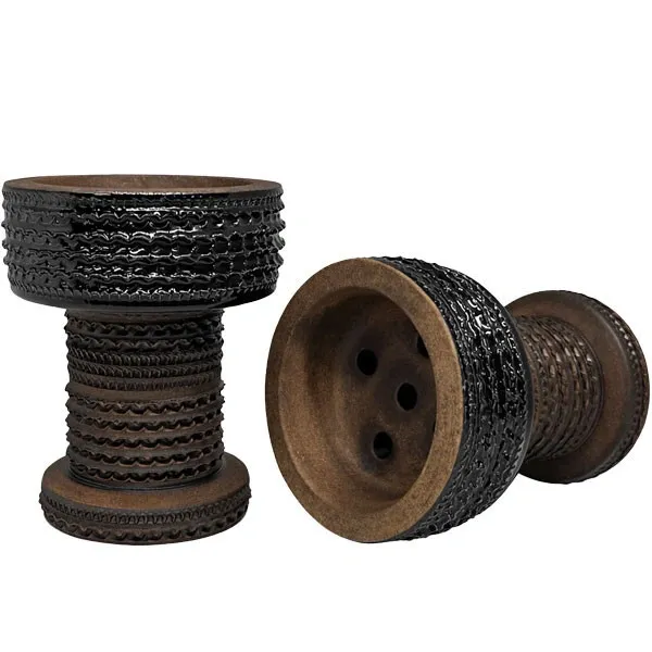 Clay Hookah Bowl Gusto - Rook Design Classic (Black)