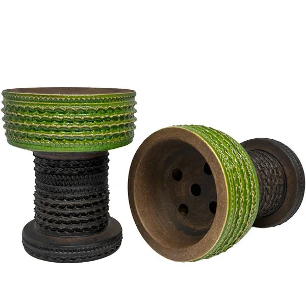 Clay Hookah Bowl Gusto - Rook Design Classic (Light Green)