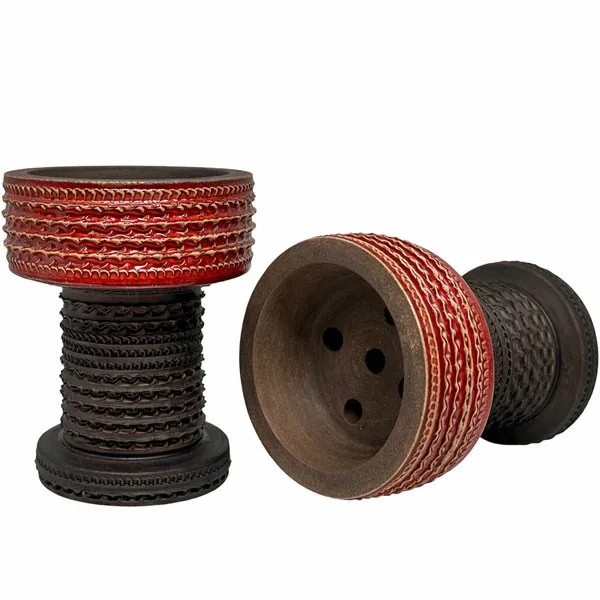 Clay Hookah Bowl Gusto - Rook Design Classic (Red)