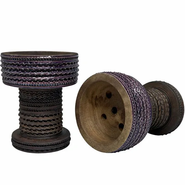 Clay Hookah Bowl Gusto - Rook Design Classic (Violet)