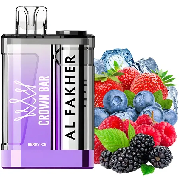 Disposable Pod Crown Bar 9000 Puffs - Berry Ice (5%)