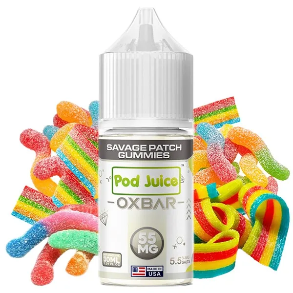 E-Liquid OXBAR Pod Juice Salt Nic 5.5% - Savage Patch Gummies 30 ml E-Liquid OXBAR Pod Juice Salt Nic 5.5% - Savage Patch Gummies 30 ml