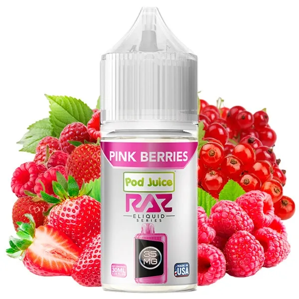 E-Liquid RAZ Pod Juice Salt Nic 3.5% - Pink Berries 30 ml