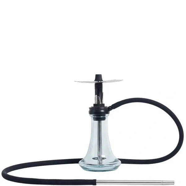 Embery Hookah - Mini Mono Customs Geometric Skull (Black & Silver)