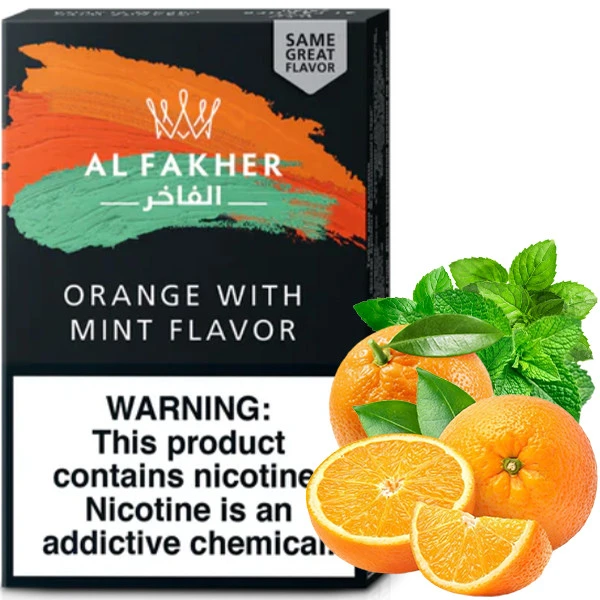 Al Fakher Hookah Tobacco - Orange with Mint 50 gr