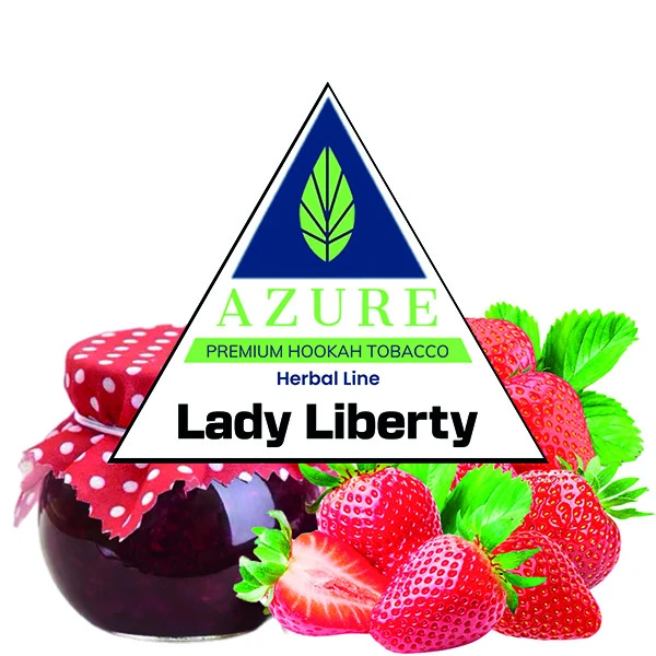 Azure Hookah Tobacco Herbal Line - Lady Liberty (Strawberry & Jam) 100 gr