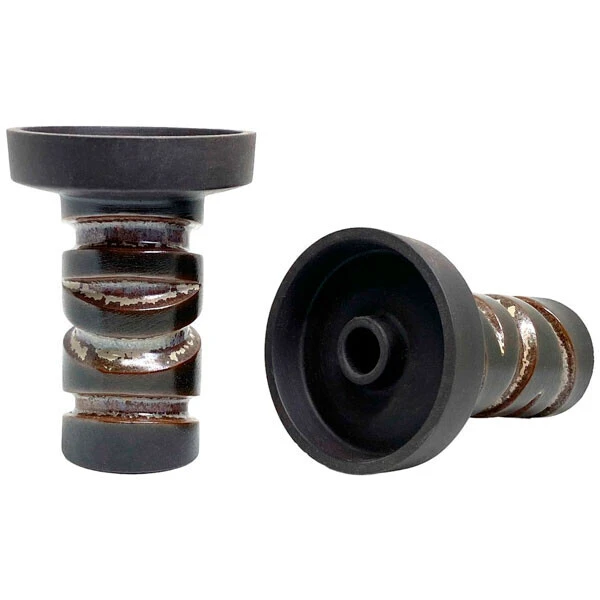 Clay Hookah Bowl Gusto - Harmony Phunnel (Black & Brown)