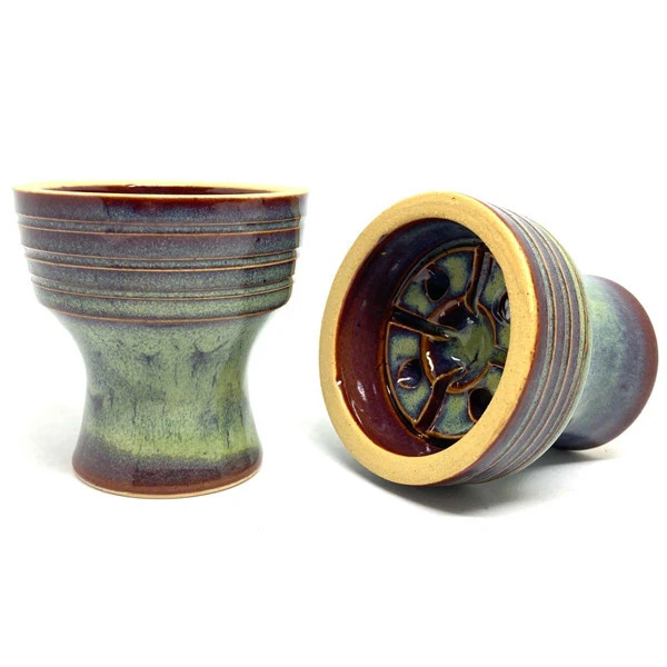 Clay Hookah Bowl Sweet Smoke - Unika Glaze (Ocean)