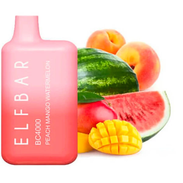 Disposable Pod Elf ​​Bar BC 4000 Puffs - Peach Mango Watermelon