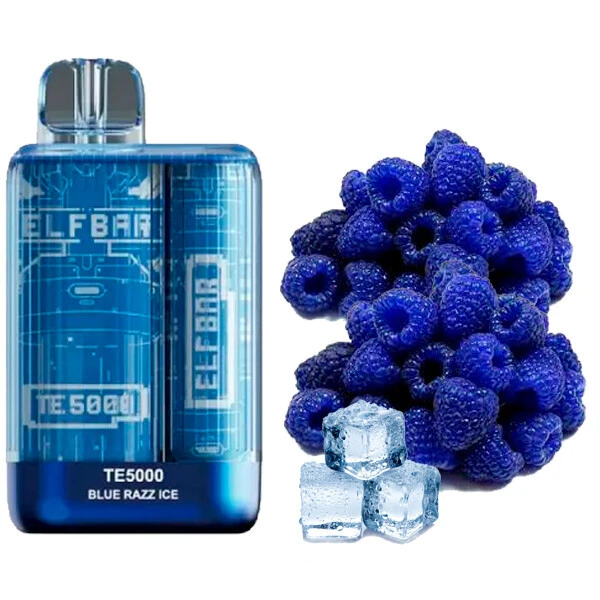 Disposable Pod Elf ​​Bar TE 5000 Puffs - Blue Razz Ice