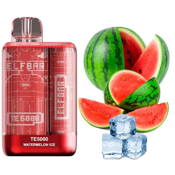 Disposable Pod Elf ​​Bar TE 5000 Puffs - Watermelon Ice