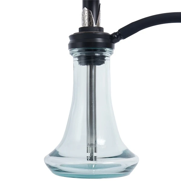 Embery Hookah - Mini Mono Customs Geometric Skull (Black & Silver)