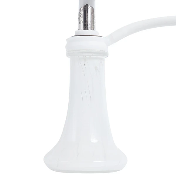 Embery Hookah - Mini Mono 2.0 Silver Orchid (White & Silver)