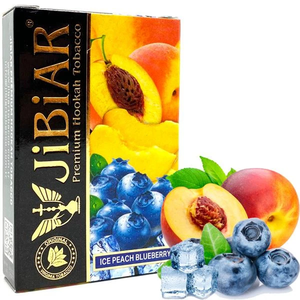 Jibiar Hookah Tobacco - Ice Peach Blueberry 50 gr