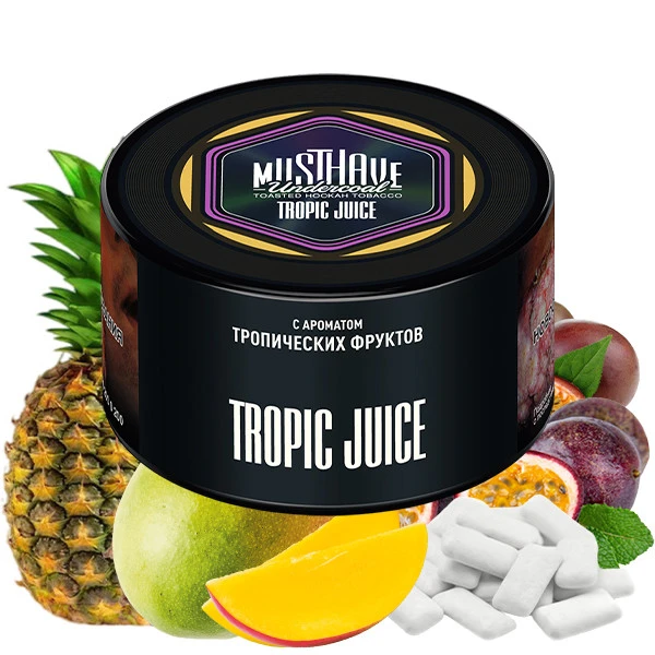 Must Have Hookah Tobacco - Tropic Juice (Gum, Mango, Pineapple & Passionfruit) 250 gr