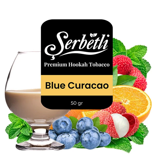Serbetli Hookah Tobacco - Blue Curacao 50 gr