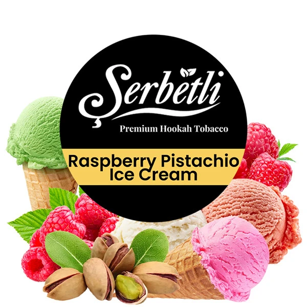 Serbetli Hookah Tobacco - Raspberry Pistachio Ice Cream 250 gr