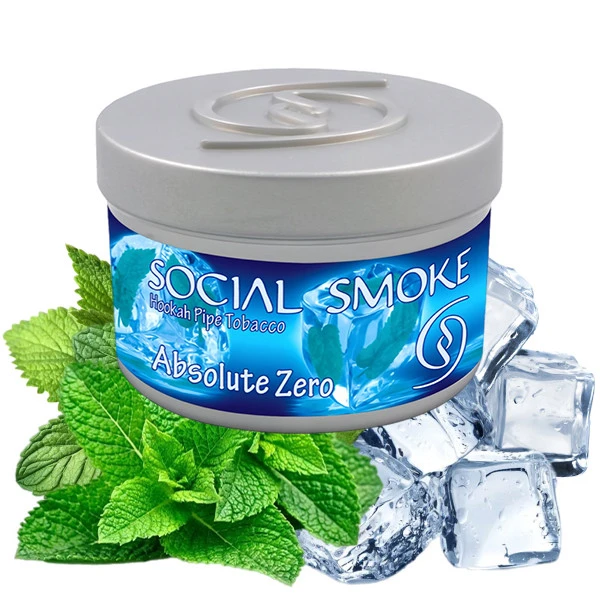 Social Smoke Hookah Tobacco - Absolute Zero (Peppermint & Ice) 100 gr