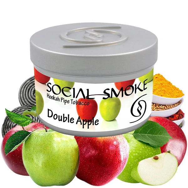 Social Smoke Hookah Tobacco - Double Apple (Spices, Liquorice & Aples) 250 gr