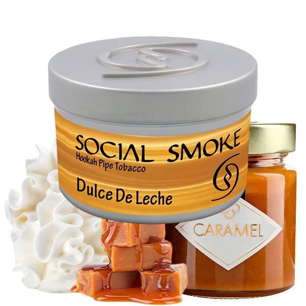 Social Smoke Hookah Tobacco - Dulce De Leche (Caramel & Cream) 100 gr