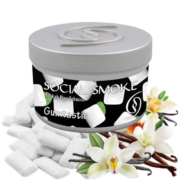 Social Smoke Hookah Tobacco - Gumtastic (Vanilla & Gum) 250 gr