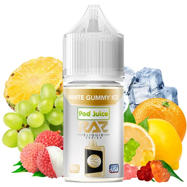 E-Liquid RAZ Pod Juice Salt Nic 5.5% - White Gummy Ice 30 ml