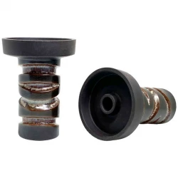 Clay Hookah Bowl Gusto - Harmony Phunnel (Black & Brown)