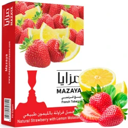 Mazaya Hookah Tobacco - Natural Strawberry with Lemon 50 gr