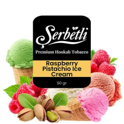Serbetli Hookah Tobacco - Raspberry Pistachio Ice Cream 50 gr