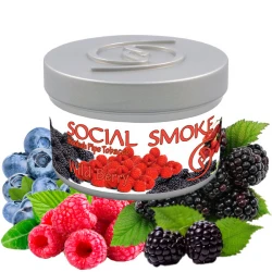 Social Smoke Hookah Tobacco - Wild Berry (Blackberry, Raspberry & Blueberry) 100 gr