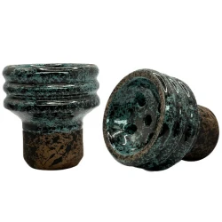 Clay Hookah Bowl Telamon - Turkish Glaze (Green)