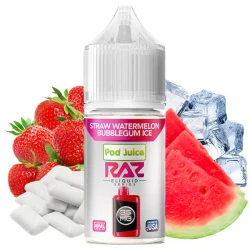 E-Liquid RAZ Pod Juice Salt Nic 3.5% - Straw Watermelon Bubblegum Ice 30 ml