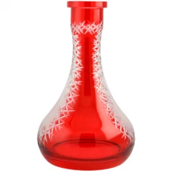 Hookah Base AM Drop Frosty - 11" (Red)